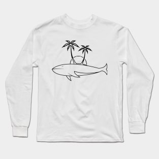 A whale carrying an island Long Sleeve T-Shirt